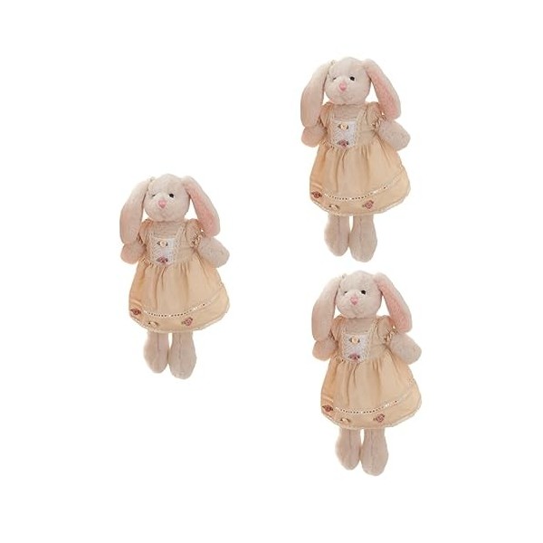 ibasenice 3 Pièces Lapin en Peluche Peluches De Lapin Doux Jouet en Peluche Kawaii Jouets en Peluche Peluches Douces Peluche 