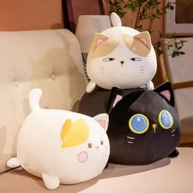 Doux Mignon Chat Peluche Peluche Kawaii Animal Peluche Mignon Chaton Moelleux poupée Peluche Coussin de Sommeil Coussin Enfan