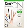 Clairefontaine 975029C Bloc Collé CrayON - 30 Feuilles Papier Dessin Blanc au Grain Fin - A2 42x59,4 cm 160g