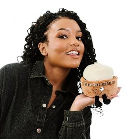 Punchkins - Peluche pour chignon « Youre All That and Dim Sum Dim Sum » - Cadeau amusant pour adulte - Motif éléphant blanc