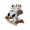 Neuf Peluche Rocking Vache - Noir et Blanc Vache Complet avec Sons 15m+