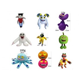  Lot de 10 My Singing Monsters wubbox Plus Doll, Cadeau en Peluche de Noël, Cadeau danniversaire pour garçon et Fille.