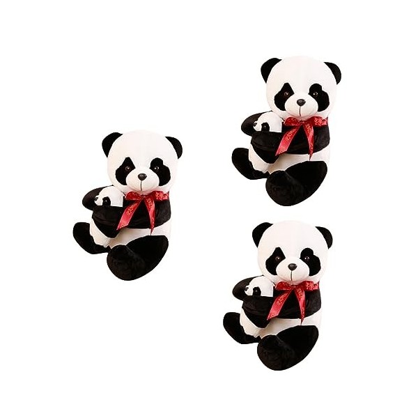 ibasenice 3 Pièces Panda en Peluche Pompons De Porcistas Peluches Jouets danimaux Jouet en Peluche Oreillers De Poupée Panda