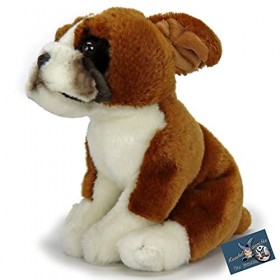 Boxer Rosco Bouledogue assis en peluche Chien en peluche