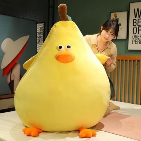 NOpinz Énorme Poire Canard Peluche Oreiller Peluche Canard Poupée Peluche Jouet Doux Animal Oreiller Canapé Matelas Anniversa