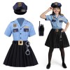 Spooktacular Creations Costume de policier for girls, costume de policier pour les jeux de rôle des enfants et lhabillage d