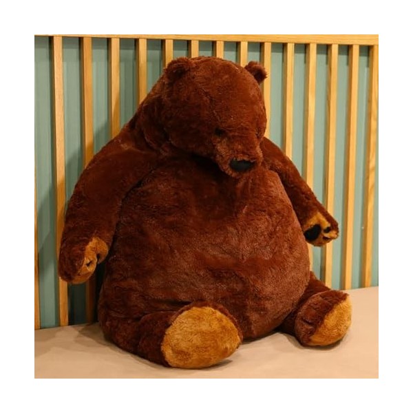 KiLoom Ours en Peluche Doux Jouets en Peluche Ours Brun foncé Super Grand Oreiller câlin en Peluche Animal Coussin Enfant Vac