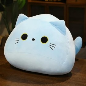 EacTEL Kawaii Chaton Peluche Jouet Peluche Animal Chat Oreiller Tapis de Sieste Cadeau d’Anniversaire créatif pour Les Enfant