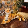 PaMut Coussin Tigre en Peluche Kawaii Mignon Cadeau d’Anniversaire Enfants Jouets Enfants Cadeaux de Noël 75cm 1