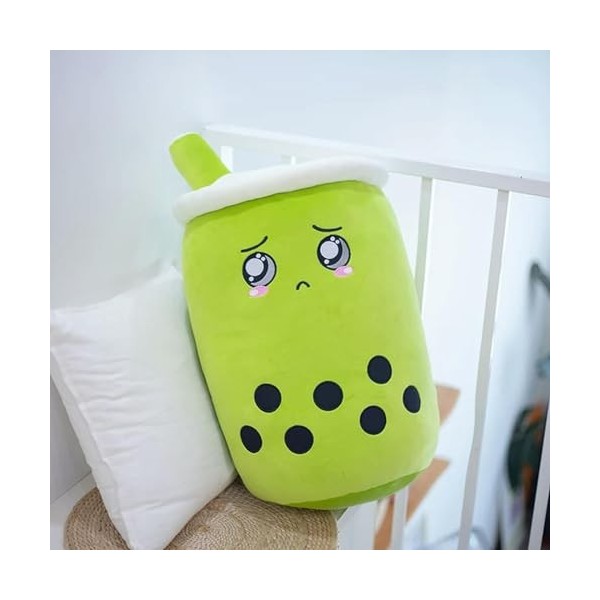 LfrAnk Fruits de Bande dessinée, Tasse à thé au Lait à Bulles, Jouet en Peluche, Coussin Alimentaire, Coussin de câlin Doux, 