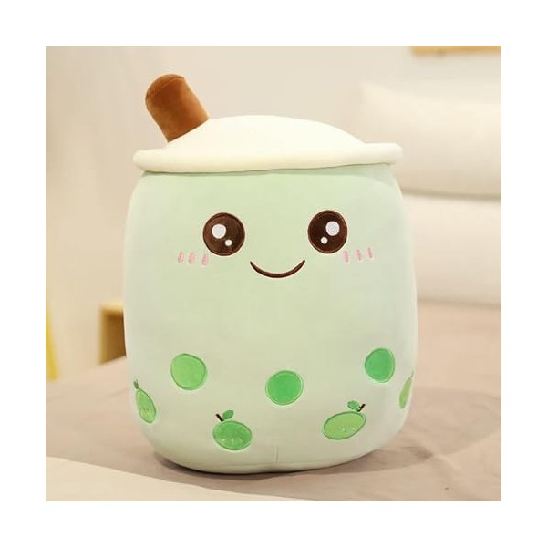 LfrAnk Fruits de Bande dessinée, Tasse à thé au Lait à Bulles, Jouet en Peluche, Coussin Alimentaire, Coussin de câlin Doux, 