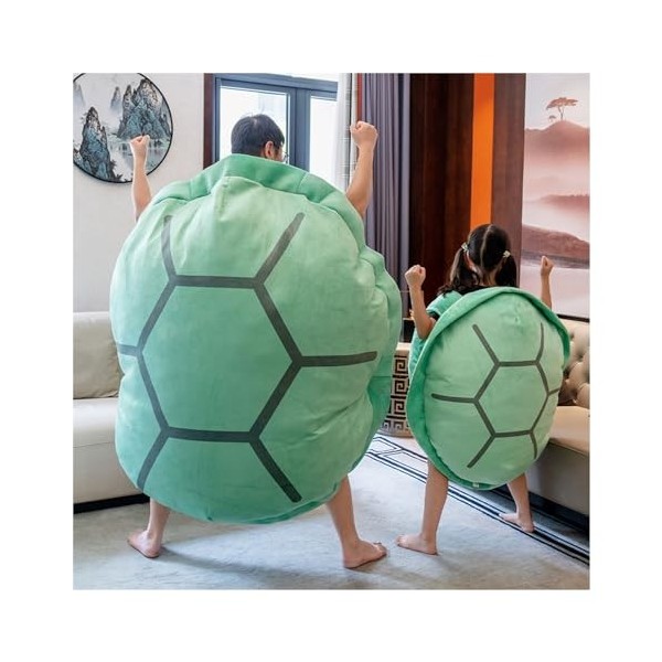 Oreiller portable en forme de coquille de tortue, oreillers en peluche, animaux en peluche, coussin de costume, jouet, cadeau