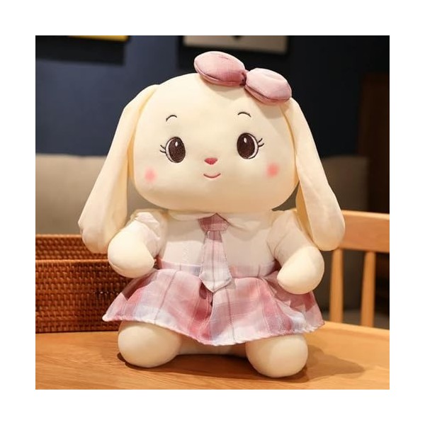 LfrAnk Mignon Lapin poupée Peluche Lapin Mignon Oreiller de Couchage Jouet en Peluche Enfants Cadeau d’Anniversaire Cadeau de