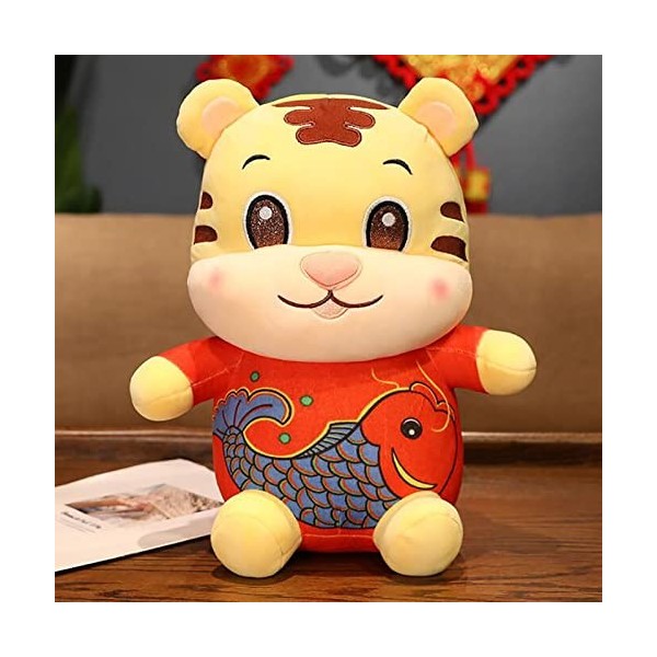 Bias&Belief Peluche Tigre Peluches Peluche Chanceux Mascotte Jouets Poupées Doux Confort 2022 Cadeaux du Nouvel an Chinois Dé