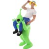 Diifoy Deguisement Gonflable Alien pour Adulte - Halloween Déguisement Extraterrestre Vert Alien Carry People Deguisement ET 