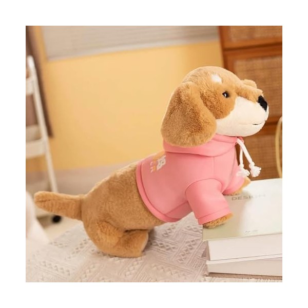 EacTEL Kawaii Teckel Chien Peluche poupée Animal Chiot Enfants Filles Cadeau d’Anniversaire décoration Cadeau de Noël 55cm 4