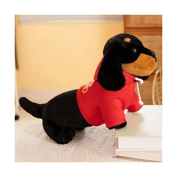 EacTEL Kawaii Teckel Chien Peluche poupée Animal Chiot Enfants Filles Cadeau d’Anniversaire décoration Cadeau de Noël 55cm 4