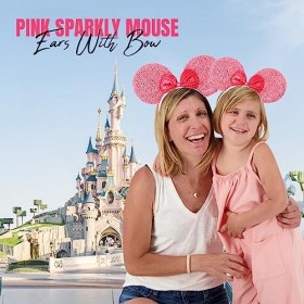 HD Novelty Oreilles de souris sur bandeau avec nœud en satin rouge et pois blancs – Accessoire de costume parfait pour déguis