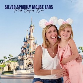 HD Novelty Oreilles de souris sur bandeau avec nœud en satin rouge et pois blancs – Accessoire de costume parfait pour déguis