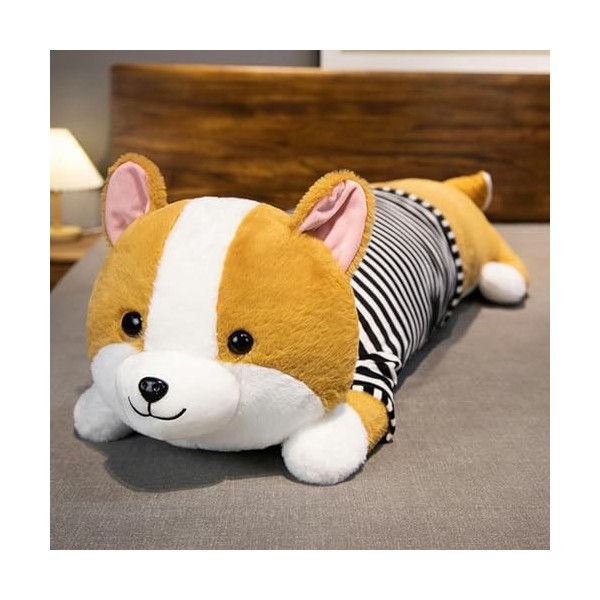 Peluche géante Jouet Peluche Chiot Corgi Husky Peluche Animal Jouet Doux Oreiller Fille Cadeau d’Anniversaire 100cm 2