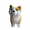 Jouet de Simulation de Chien de Compagnie Super Mignon, poupée en Peluche Corgi Gallois Debout, Cadeau Doux et Mignon