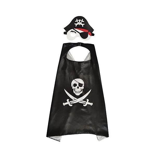 Ensemble de Pirates pour Capes dhalloween avec Cache-œil de Pirate Cape de Pirate pour Les Accessoires de fête dhalloween.