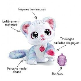 VTech - Ruby, Mon Chat Paillettes Magiques, Peluche Interactive – Dés 3 Ans - Version FR