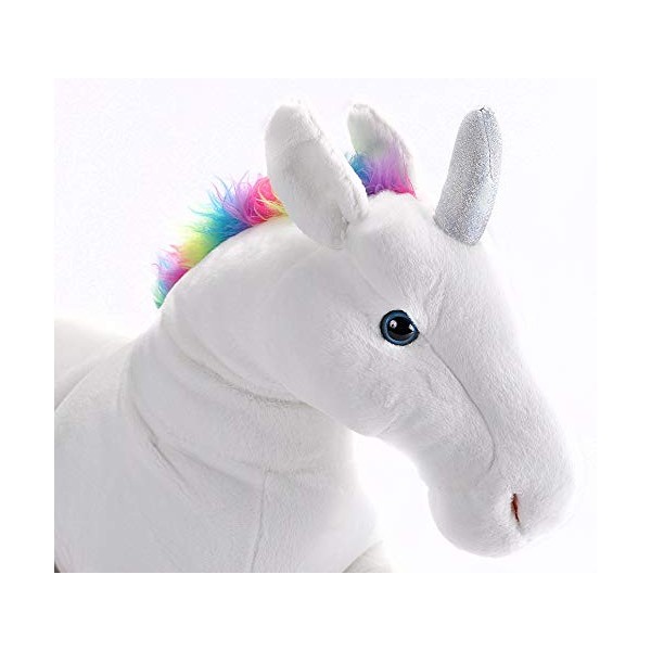 Wild Republic Licorne peluche géante, Cuddlekins Jumbo, White Stars, 76 cm, 23255, Blanc