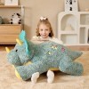 EARTHSOUND Dinosaure Tricératops Peluche Géant Animal Jouet, Gros Grand Animaux Géante XL XXL 78cm Peluche Mignon,Cadeaux Ado