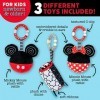 KIDS PREFERRED Disney – Lot de 3 jouets à suspendre Mikcey Mouse et Minnie Mouse pour bébé – Peluche froissée noire et blanch