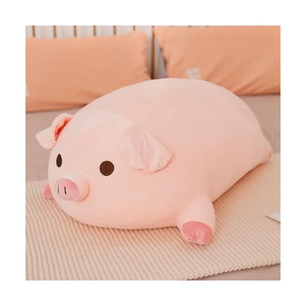 LfrAnk Cochon Peluche Poupée Peluche Cochon Animal Doux Peluche Oreiller Enfants Cadeau Anniversaire Cadeau de Noël 80cm 1