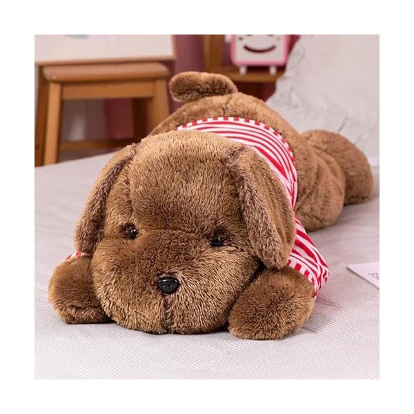 LfrAnk Peluche géante pour Chien en Peluche Animal Tapis de Sommeil Oreiller poupée Cadeau de Noël d’Anniversaire 90cm 1