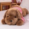 LfrAnk Peluche géante pour Chien en Peluche Animal Tapis de Sommeil Oreiller poupée Cadeau de Noël d’Anniversaire 90cm 1