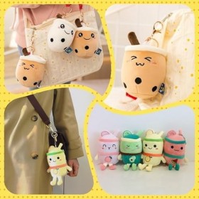 KiLoom Peluche Bubble Tea Peluche Jouet Peluche Cup en Forme d’Oreiller Nourriture Rembourrée Soft Back Cushion Kid Birthday 