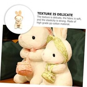 Toyvian 5 Pièces Lapin en Peluche Jouet Lapin du Nouvel an Poupée Lapin du Zodiaque Chinois 2023 Animaux en Peluche De Lapin 