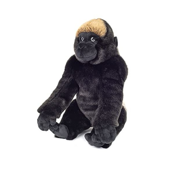 Teddy Hermann 92943 Gorilla de Montagne Assis 35 cm Peluche avec garnissage recyclé