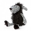 Sigikid 39859 Peluche Mad Sad, BeastsTown pour Enfants et Adultes, à Collectionner, Offrir, Jouer, câliner, Noir/Blanc/Chien