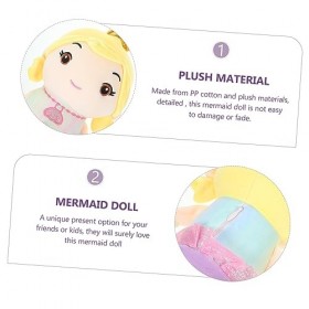 Toyvian 4 Pièces Sirène De Dessin Animé Poupée Sirène Jouet De Sirène Boudin De Serpent Sirène en Peluche K Poupées Sirène En