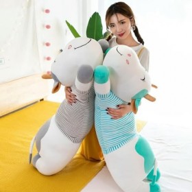 Dessin Animé Vache en Peluche Jouet Vache en Peluche Animal Poupée Oreiller Doux Décoration D’intérieur Cadeau Anniversaire C