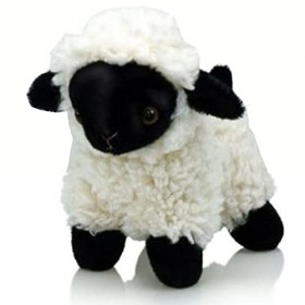 Elgate Agneau en peluche noir 10 cm