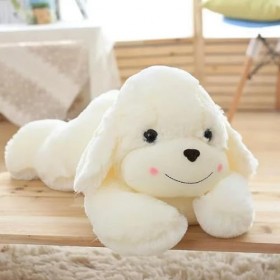 EacTEL Peluche Chien Poupée Peluche Jouet Mignon Long Coussin Moelleux Cadeau D’Anniversaire Noël Enfants Chiot Cadeaux 80cm 