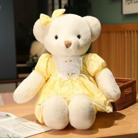 PaMut Ours en Peluche Kawaii avec Jupe en Peluche Couple Ours Jouet Fille Enfants Cadeau de la Saint-Valentin 75cm 2