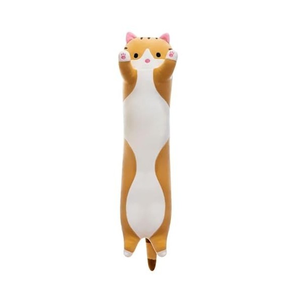 LfrAnk Kawaii Long Chat Peluche Jouet en Peluche Chat Jouet canapé Dos Oreiller poupée Fille Cadeau d’Anniversaire Cadeau de 