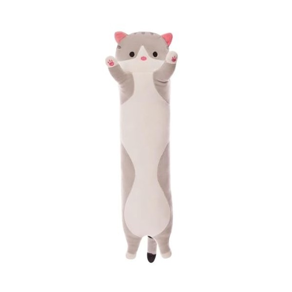 LfrAnk Kawaii Long Chat Peluche Jouet en Peluche Chat Jouet canapé Dos Oreiller poupée Fille Cadeau d’Anniversaire Cadeau de 