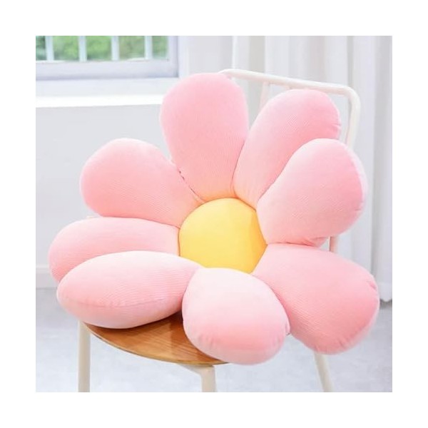 LfrAnk Coloré Marguerite Fleur Peluche Oreiller Jouet Dessin animé Plante en Peluche poupée Chaise Coussin canapé pour Enfant
