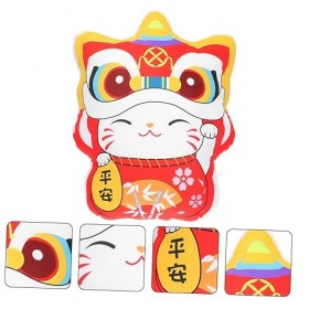 ibasenice 1 Pc Oreiller Peluche Chinoise Chinois Coussins Animal en Peluche Lion en Peluche Jouet De Lion en Peluche Animaux 