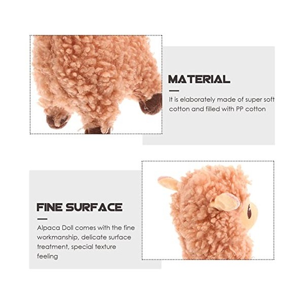 Totority 5 Pièces Peluche Alpaga Poupée De Lama Doux Grand Animal Lama Peluches pour Ados Énormes Peluches Petits Animaux en 