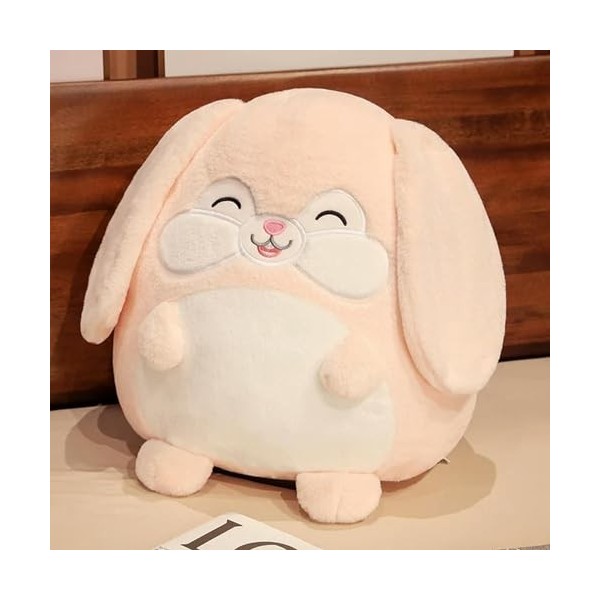 NOpinz Lapin Kawaii Rond Jouet en Peluche Mignon Lapin Rond en Peluche Animal Poupée Oreiller Décoration De La Chambre Enfant