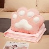 NOpinz Chat Créatif Patte Oreiller Flanelle Couverture Coloré Fourrure Animal Coussin Hiver Chaud Fille Cadeau Canapé Décorat