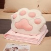NOpinz Chat Créatif Patte Oreiller Flanelle Couverture Coloré Fourrure Animal Coussin Hiver Chaud Fille Cadeau Canapé Décorat